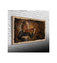 Kemancı Kız Canvas Tablo (60x120)