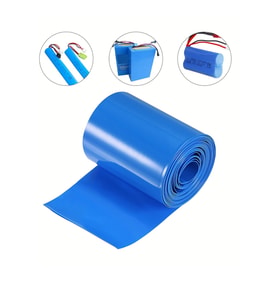 1 Metre X 4 CM PVC Mavi Shrink Isı İle Daralan 18650 Pil Büzülme Kablo Yalıtım Klıfı Isı Borusu