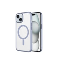 Apple iPhone 15 Uyumlu Kılıf Wireless Şarj Özellikli Sert PC Zore Mat Riksos M-safe Kapak (Gümüş)