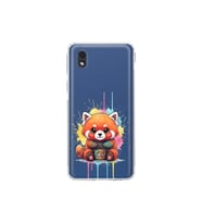 Samsung Galaxy A01 Core ile Uyumlu Splash Tilki Tasarımlı Şeffaf Silikon Kılıf