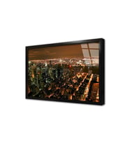 New York Gece Çerçeveli Cam Tablo