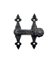 Antika Tarz Dekoratif Pirinç Kapı, Pencere Mandalı - 82x65 mm, Oksit
