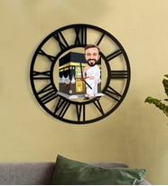 Kişiye Özel Hac Tasarımlı Karikatür 3D Ahşap Mdf Duvar Saati 191