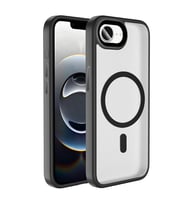 Apple iPhone 16E Uyumlu Kılıf Mat Arka Yüzey Wireless Şarj Özellikli Zore Flet M-safe Kapak (Siyah)