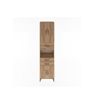 Hyperion Dolap 3 Raflı 3 Çekmeceli 4 Kapaklı 60x44x243 Çam-Çam