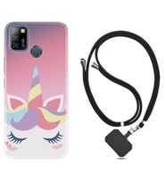 INFINIX Smart 4 5 6 Zero 8 S5 Pro Kılıf Boyun Askılı Silikon Sweety Unicorn 1737