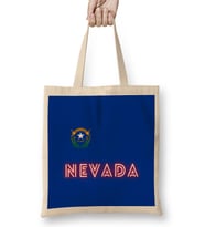 Nevada state flag gift - vintage Retro Rainbow Style Bez Çanta Uzun Saplı