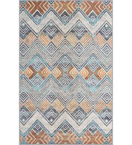 Eliana Home Baskılı, Yıkanabilir Kaymaz Taban Salon Halısı LNA0617 100x150 cm (Kahverengi)
