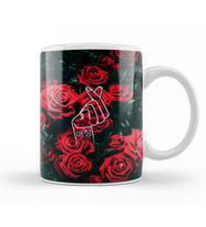 Kpop Korean Love Finger Snap Red Roses Kupa Bardak Porselen