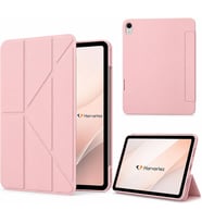 iPad (A16) 11 İnç (2025) ve iPad 10. Nesil 10.9 İnç (2022) Uyumlu Kılıf, Kalemlikli, Manyetik Kapaklı, Otomatik Uyku/Uyandırma Özellikli, Çok Açılı Standlı - Pudra Pembe