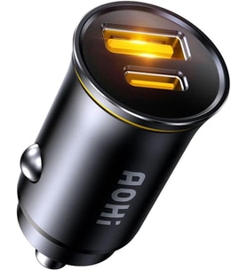 Aohi Superauto Araç İçi Şarjı, 2 Portlu Pd 65W Type-C To Type-C, Usb, Hızlı Şarj Çakmaklık Adaptörü, (Çok Renkli)