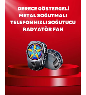 Mobil Cihaz Soğutma Radyatörü – Metal+ABS, Type-C Kablolu