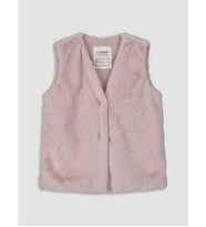 LC WAIKIKI Pembe V Yaka Kız Çocuk Pelüş Yelek