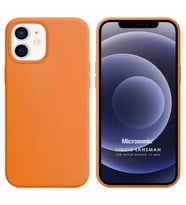 Microsonic Apple iPhone 12 Mini Kılıf Liquid Lansman Silikon Turuncu