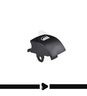 Peugeot 207, Partner Tepee ve Citroen için Cam Düğme Kapağı Sol  (Gri)