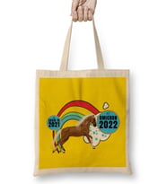 Sarcasm Funny Vintage Horse Saying Covid Hi Omicron Virus 2022 Bez Çanta Uzun Saplı