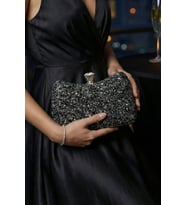 Kristal Taşlı Kadın Abiye Clutch, Omuz Çanta
