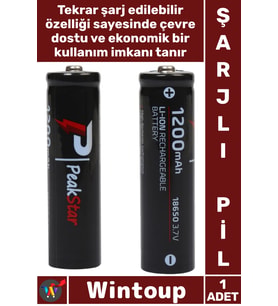 #ŞarjlıPil El Feneri Lazer Güçlü Lityum 37 V 1200 Mah Şarj Edilebilir 18650 Turbo Li-İon Şarjlı Pil