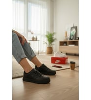 Enoch Kadın Spor Ayakkabı Amblem Detaylı Ve Ortopedik Düz Tabanlı Casual Sneaker