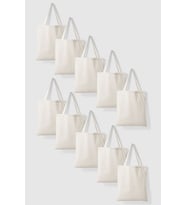 Punch Bez Çanta 35x40 10 Adet %100 Pamuk Alışveriş Çantası Ham Bez Çanta Punch Yapımı İçin Uygun