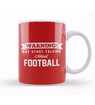 Warning May Start Talking About Football Kupa Bardak Porselen