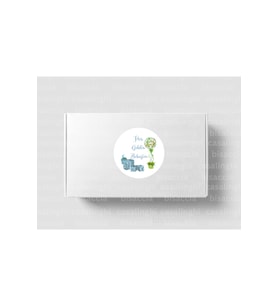 Hoş Geldin Bebeğim Etiketi Mavi Erkek Çocuk Yuvarlak Mat Çıkartma Cute Round Sticker 4 Cm (45 Adet)