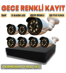 XM Pro Yedi Kameralı Profesyonel Koruma Sistemi İnsan Araç ve Hareket Tespiti