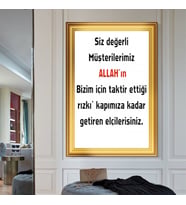 MÜŞTERİ RIZIK TABLOSU DÜKKAN OFİS HEDİYELİK DEKARASYON DUVAR SÜSÜ