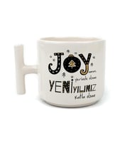Joyumuz Yerinde Olsun Baskılı Beyaz Kulplu T Yılbaşı Kupası