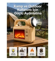 Mey İthalat® Alev Efektli Güneş Enerjili Lamba – Su Geçirmez