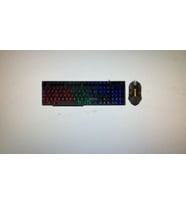 EVEREST KM-G77 Siyah USB Aydınlatmalı Klavye Mouse Set KM-G77
