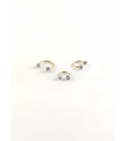 Takıparkxs 316L Çelik Üçlü Yarım Ay (Tragus,Helix,Kıkırdak,Burun,Kulak Memesi) Piercing Set (Sarı)