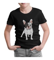 French Bulldog Siyah Çocuk Tshirt