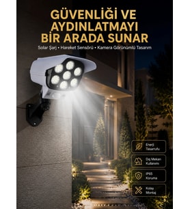 Led Lamba-güneş Paneli Destekli Uzaktan Kumandalı Solar Led Lamba