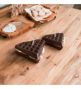 HDhome 2'li Çikolatalı waffle tatlı Kokulu Kakaolu mum