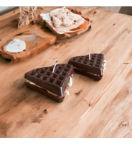 HDhome 2'li Çikolatalı waffle tatlı Kokulu Kakaolu mum