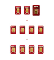 Nadir Gold 24 Ayar 15 Gram Külçe Altın (1 Adet 5 Gram Külçe Altın + 10 Adet 1 Gram Külçe Altın )