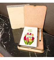 Anneler Günü Hediyesi Ahşap Kutulu Defter Kalem Set