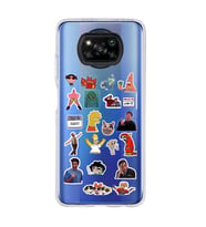 Poco X3 PRO / X3 NFC Uyumlu Sticker Tasarımlı Şeffaf Telefon Kılıfı