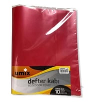 Umix Hazır Defter Kabı A4 10Lu Kırmızı