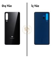 Xiaomi Mi 9 Piyano Siyahı Arka Pil Kapağı Batarya Kapağı Lazer Kesim Back Cover