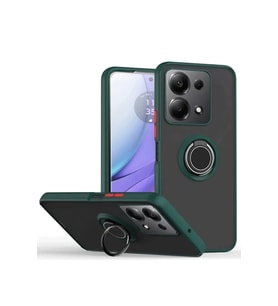 Newface Xiaomi Redmi Note 13 Pro 4G Montreal Yüzüklü Silikon Kapak - Yeşil