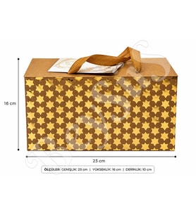 23x16 cm Hediyelik İthal Kutu Çanta Kraft