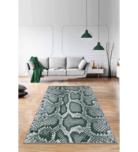 Yeşil Crocodile Kaymaz Taban Makinede Yıkanabilir Halı RV236 - 100 x 160 cm