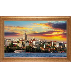 ALTIN ÇERÇEVELİ PASPARTULU TABLO CR1501