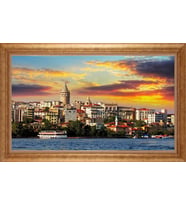 ALTIN ÇERÇEVELİ PASPARTULU TABLO CR1501