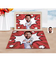 BK Gift Kişiye Özel Erkek Kasap Karikatürlü 1000 Parça Profesyonel Puzzle-1