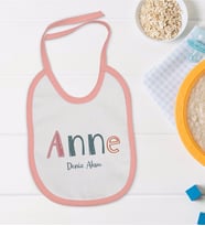 BK Kids Kişiye Özel Pembe Bebek Mama Önlüğü - Model 60