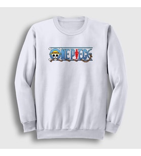 Presmono Unisex Beyaz Anime One Piece Sweatshirt 135113tt (Beyaz)