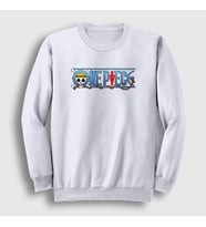 Presmono Unisex Beyaz Anime One Piece Sweatshirt 135113tt (Beyaz)